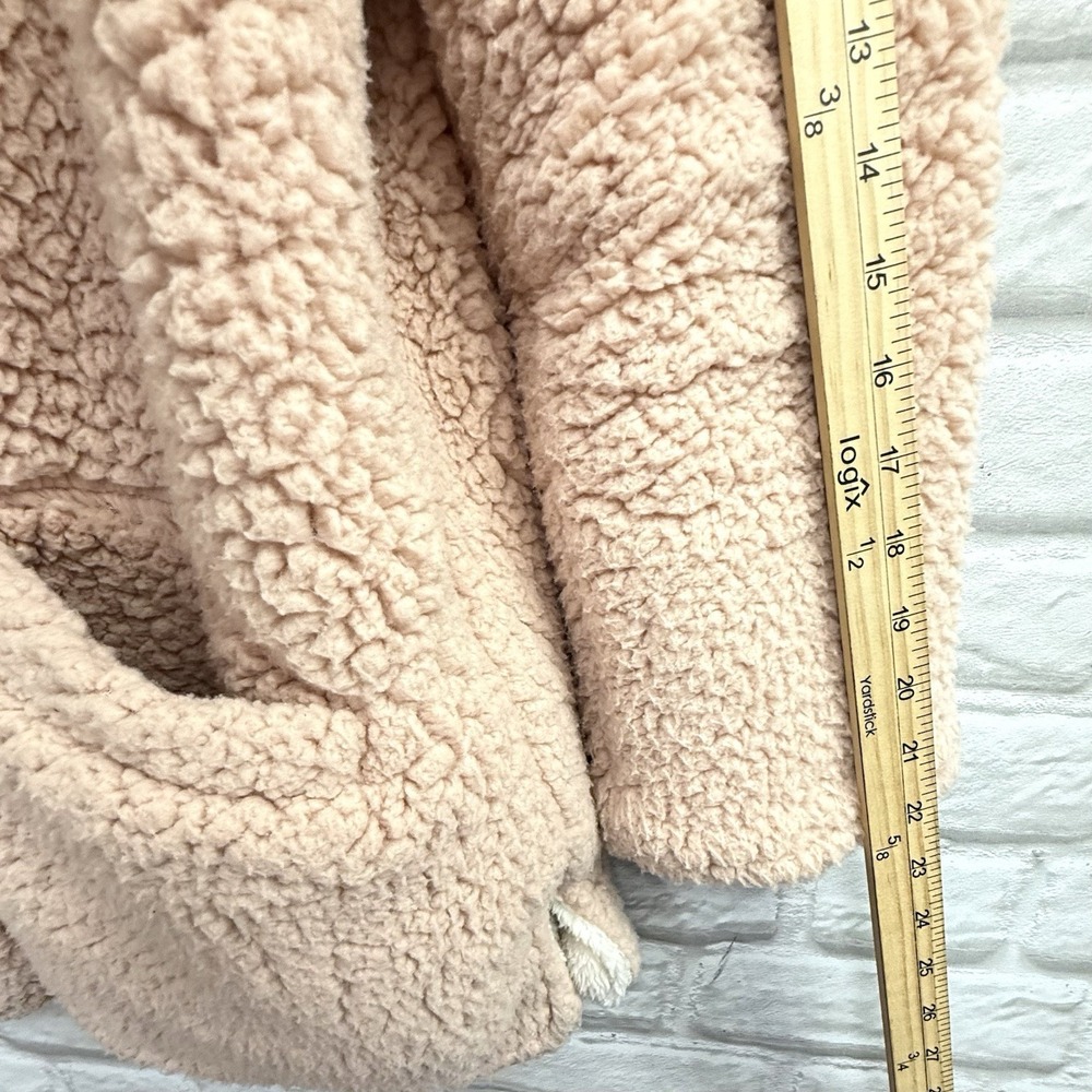Me Jane Womens Sz S Pink Jacket Boho Faux Fur Fluffy Teddybear Sherpa Soft Coat - Picture 9 of 16